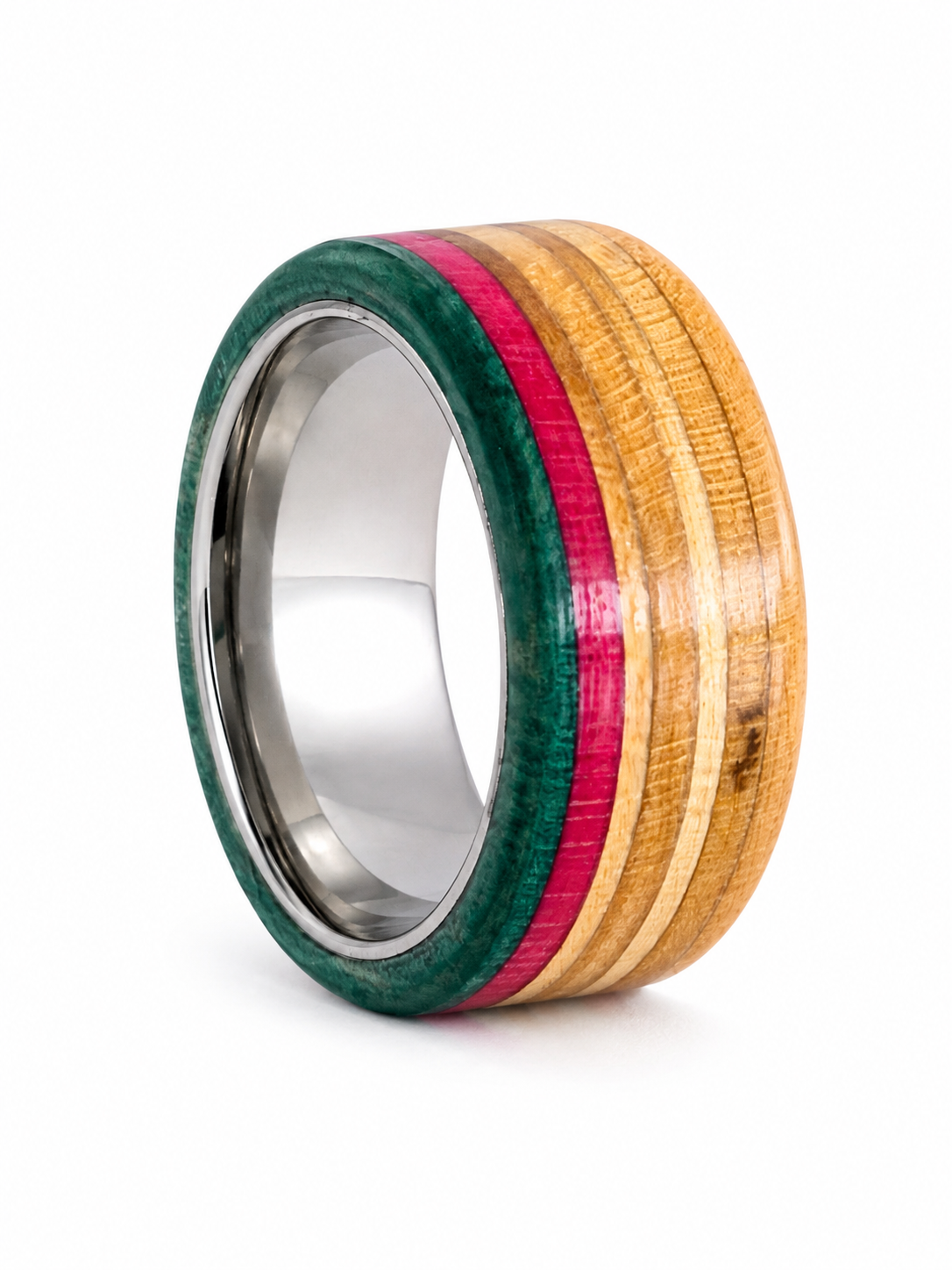 Skateboard ring Christmas gift for skaters — Bayshore Rings handmade skateboard jewelry, Tampa FL