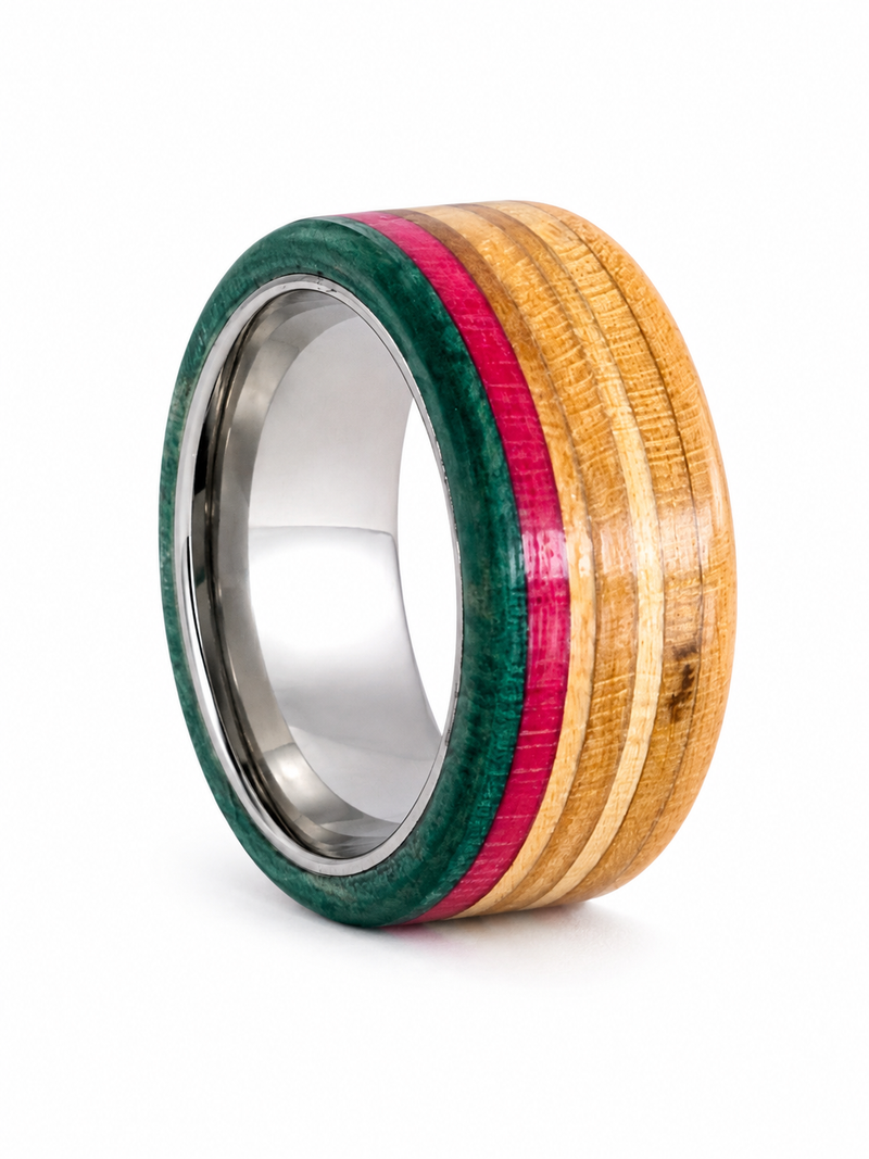 Skateboard ring Christmas gift for skaters — Bayshore Rings handmade skateboard jewelry
